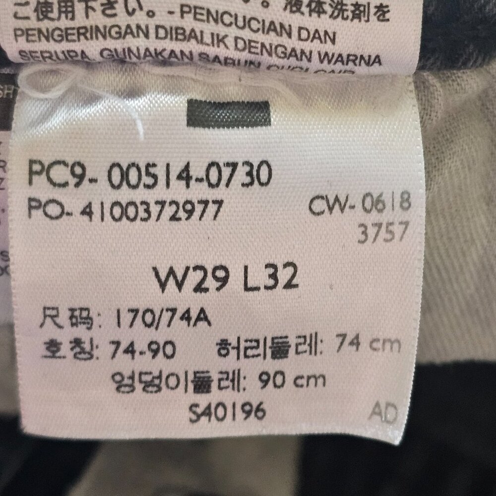 Levis 514 Jeans Mens Tag 29x32 Fit 28x29 Black Straight Denim Dark Wash Stretch - Picture 6 of 13